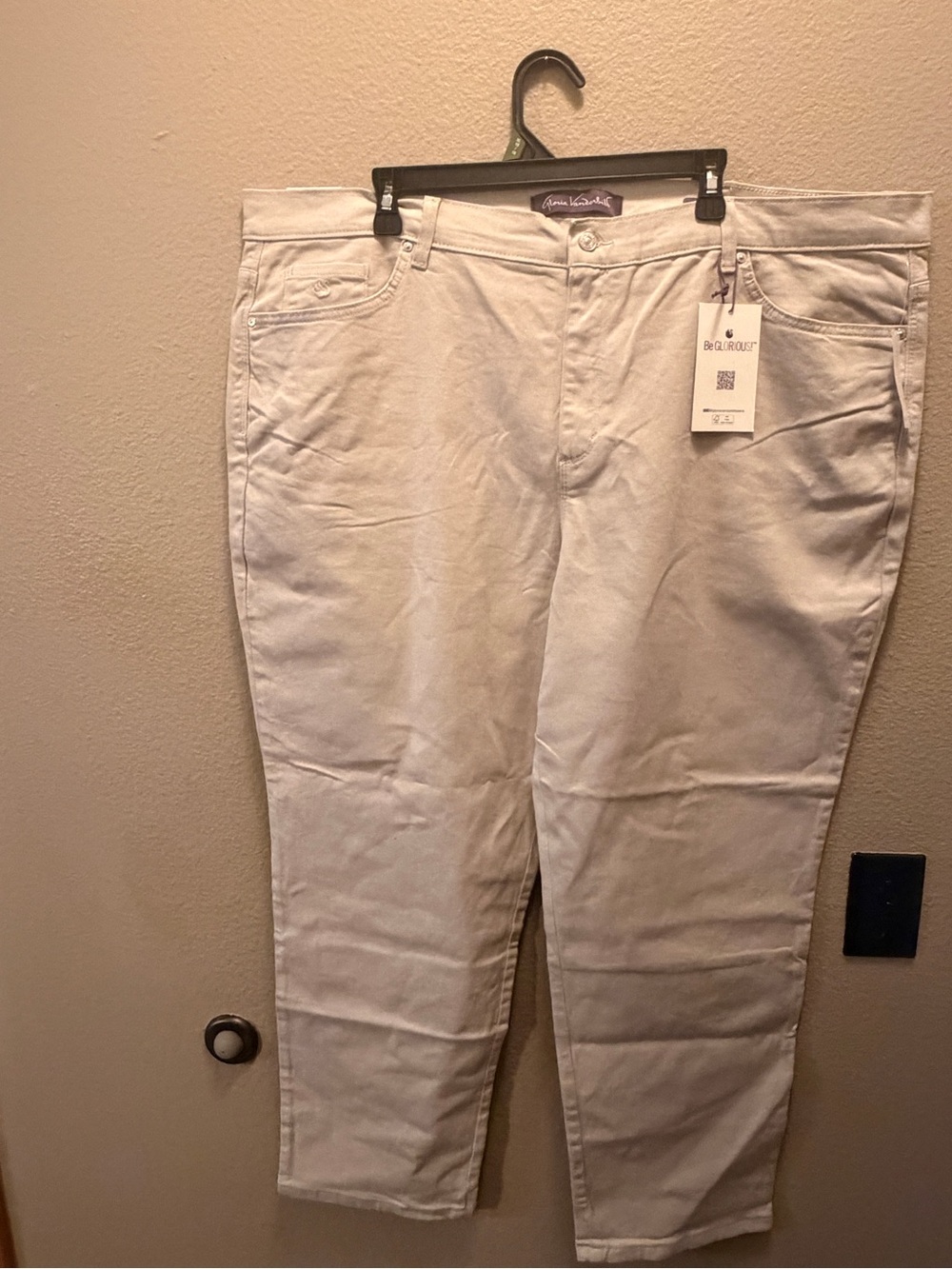 Gloria Vanderbilt Cream Straight-Leg Chinos for Men
